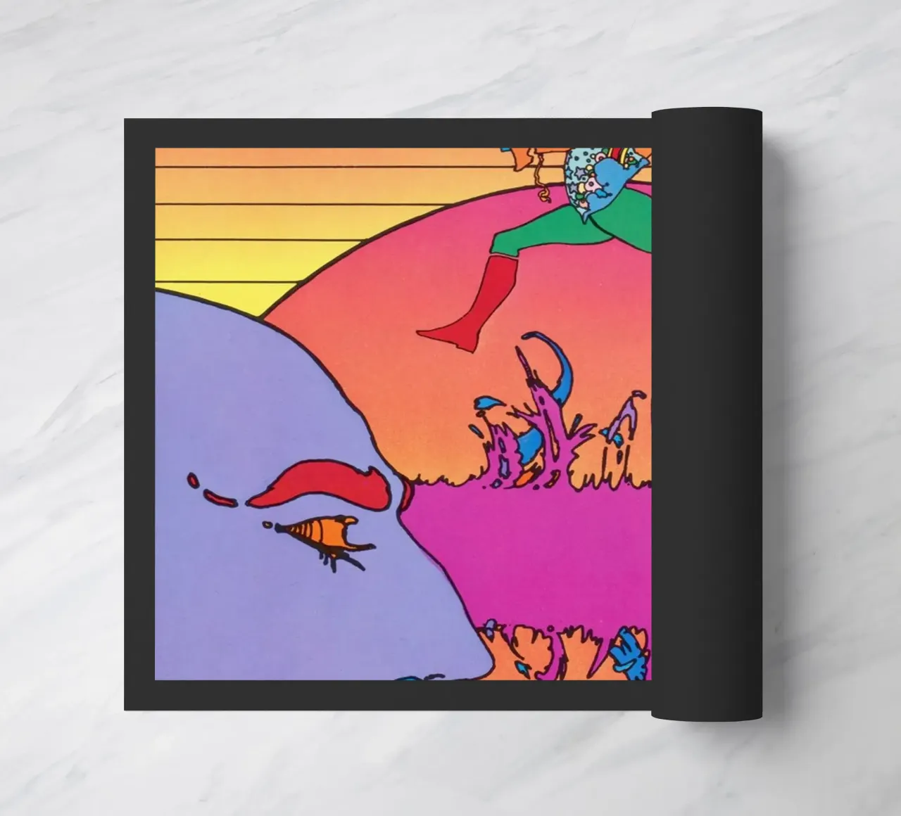 Poster psichedelico Peter Max USIA Foreign Service zerbino da NorwesClub