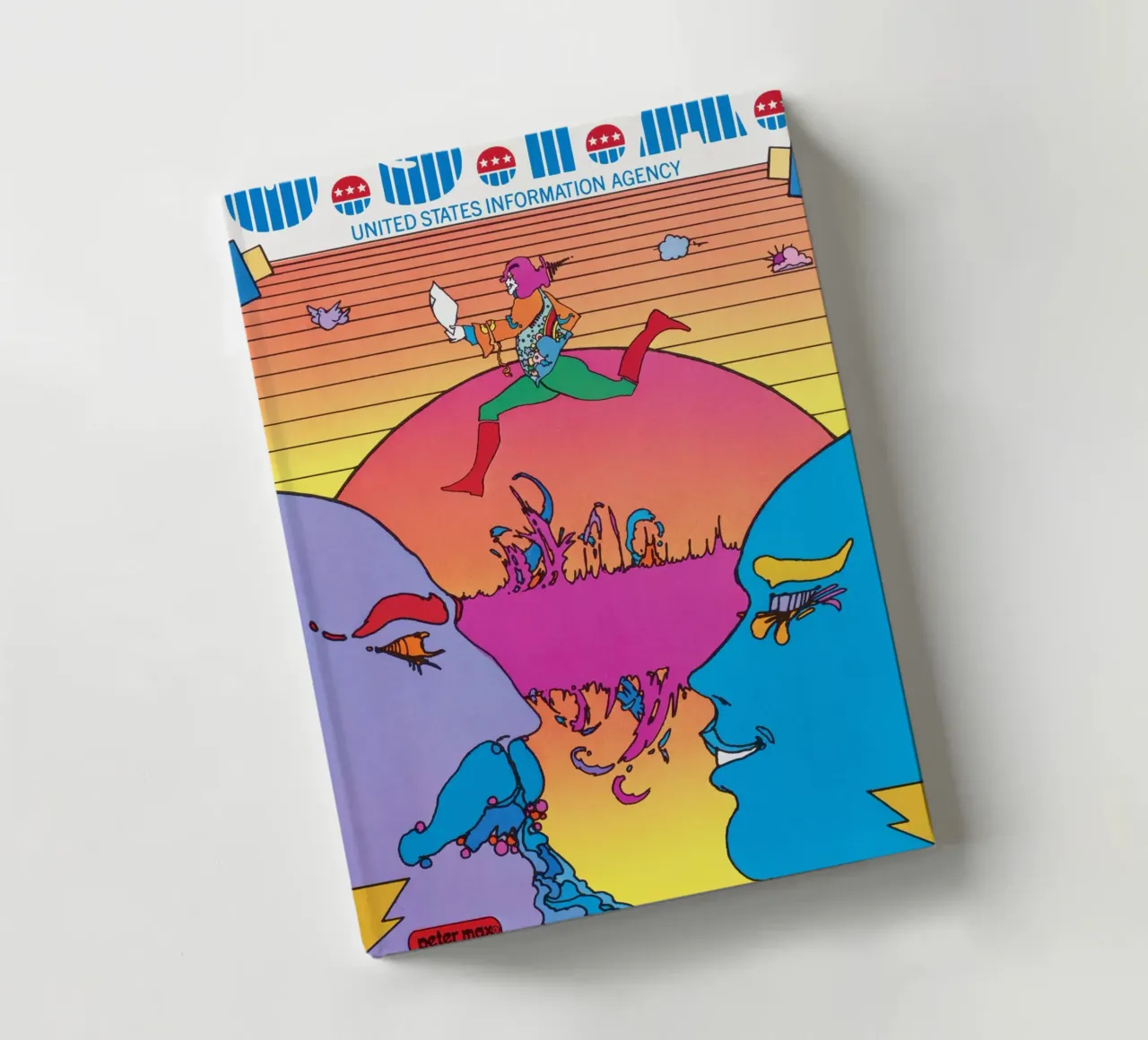 Peter Max USIA Foreign Service Psychedelic Poster notebook by NorwesClub