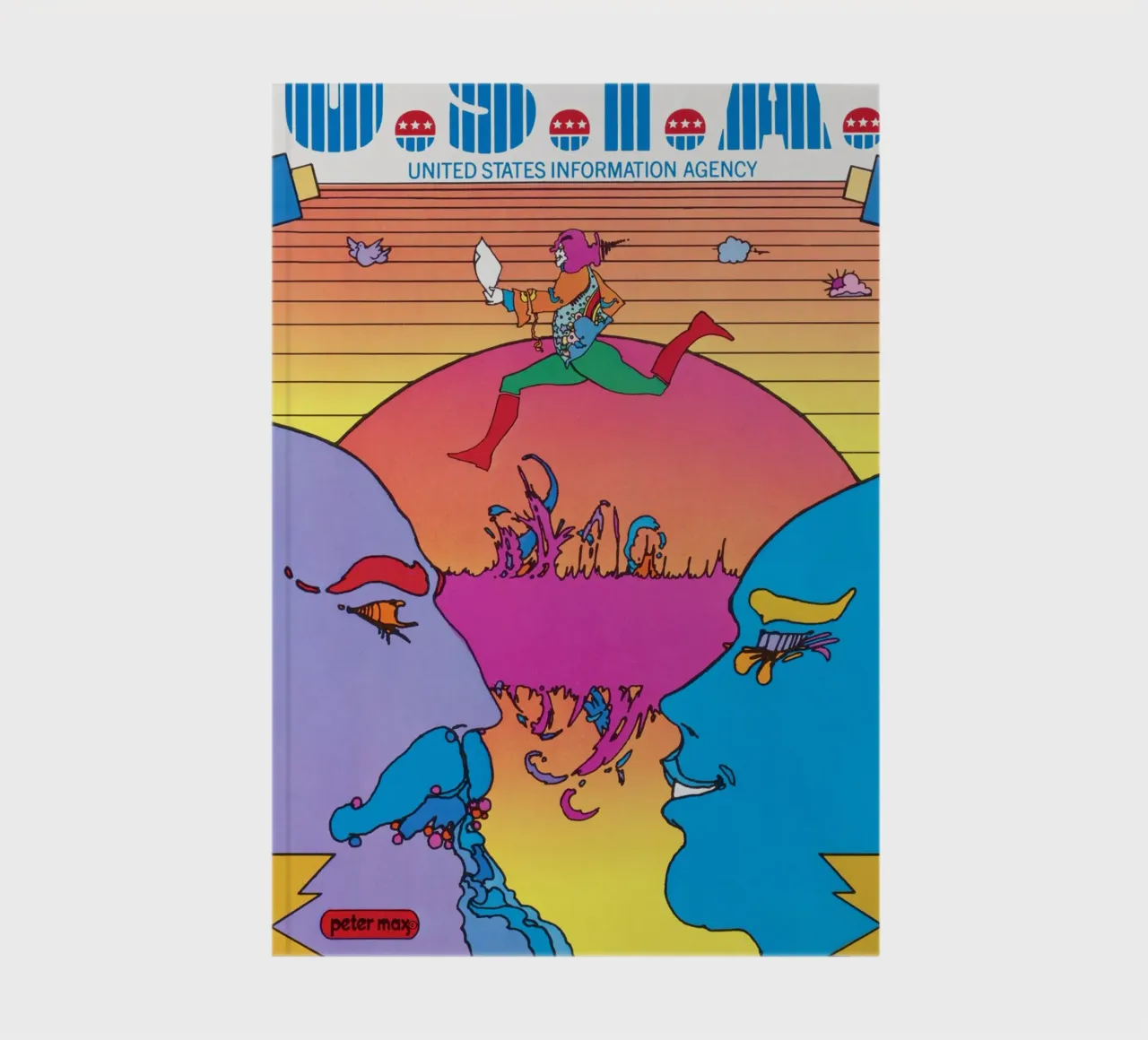 Peter Max USIA Foreign Service Psychedelic Poster notebook by NorwesClub