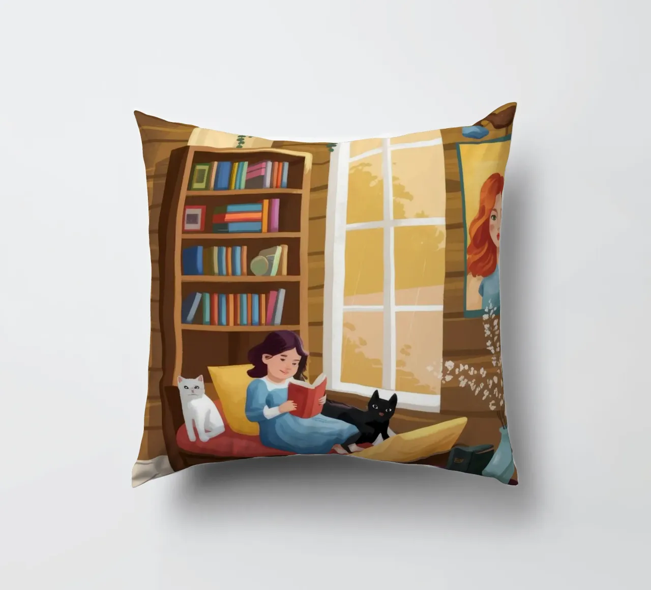 Cozy Reading Corner decorative cushion by Fine Sanctuary
