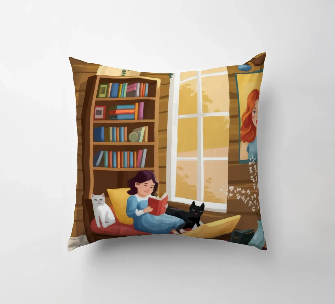 Cozy Reading Corner decorative cushion by Fine Sanctuary