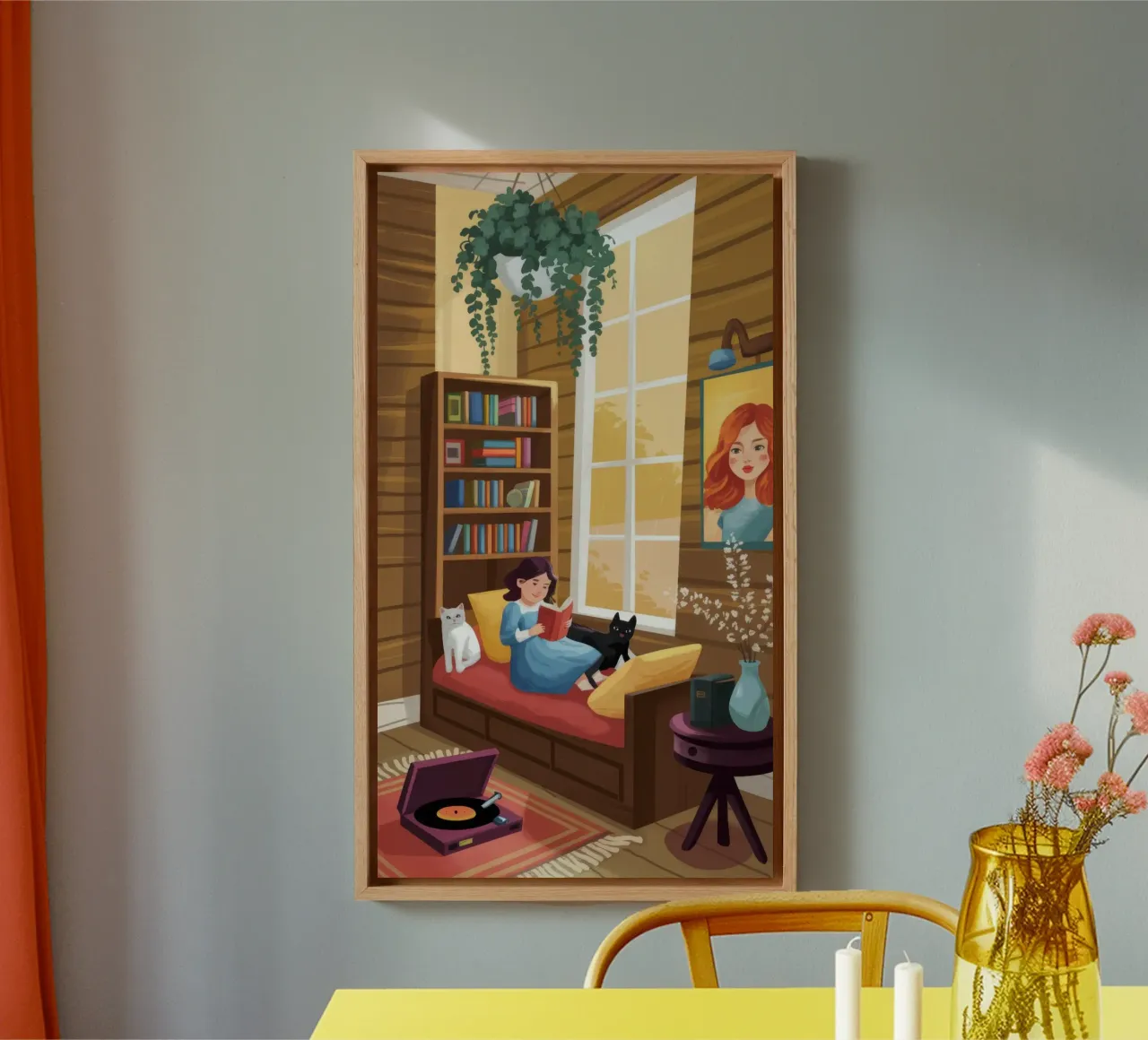 Cozy Reading Corner canvas by Fine Sanctuary