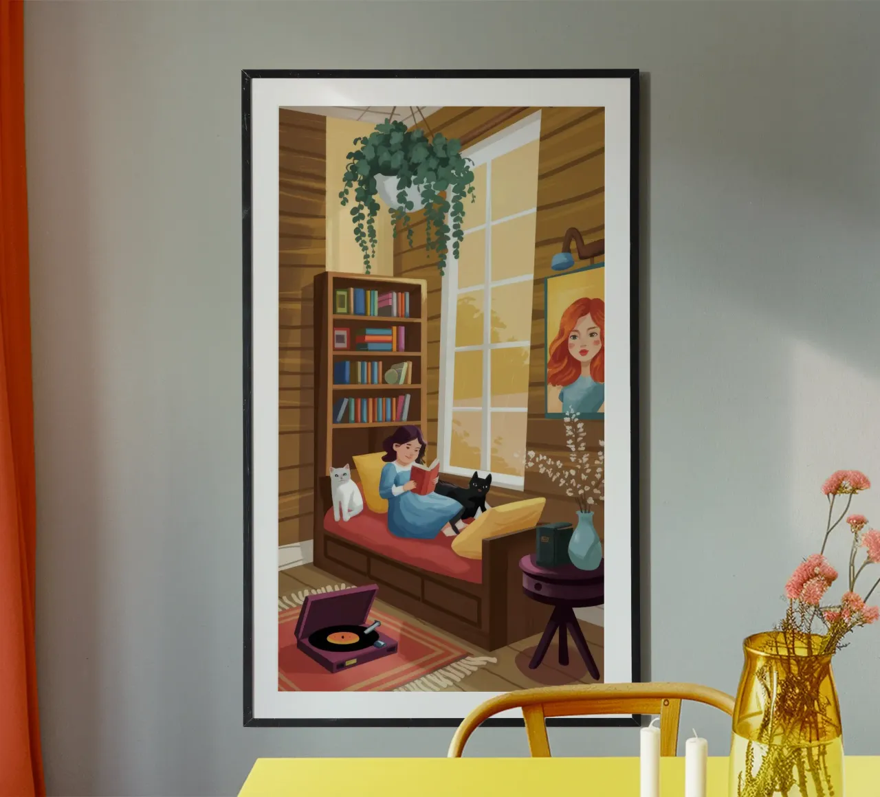 Coin lecture confortable poster de Fine Sanctuary