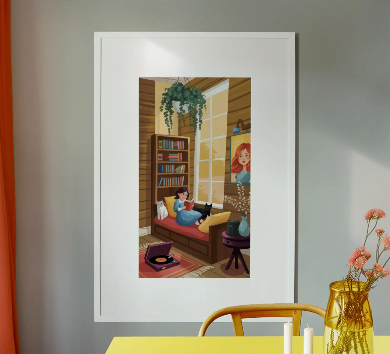 Coin lecture confortable poster de Fine Sanctuary