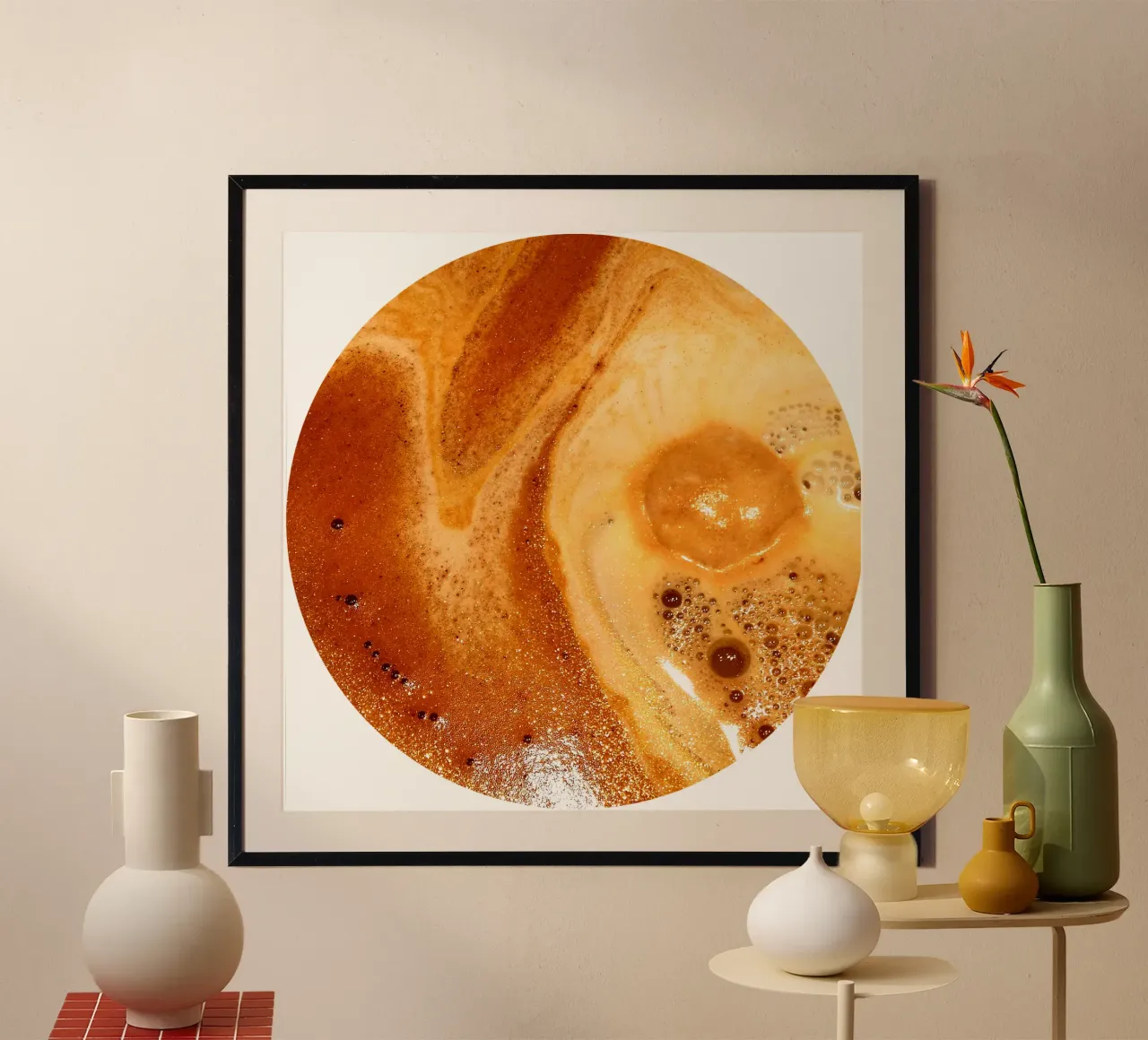 Cappuccino poster con telaio in alluminio da Massimo Frascogna