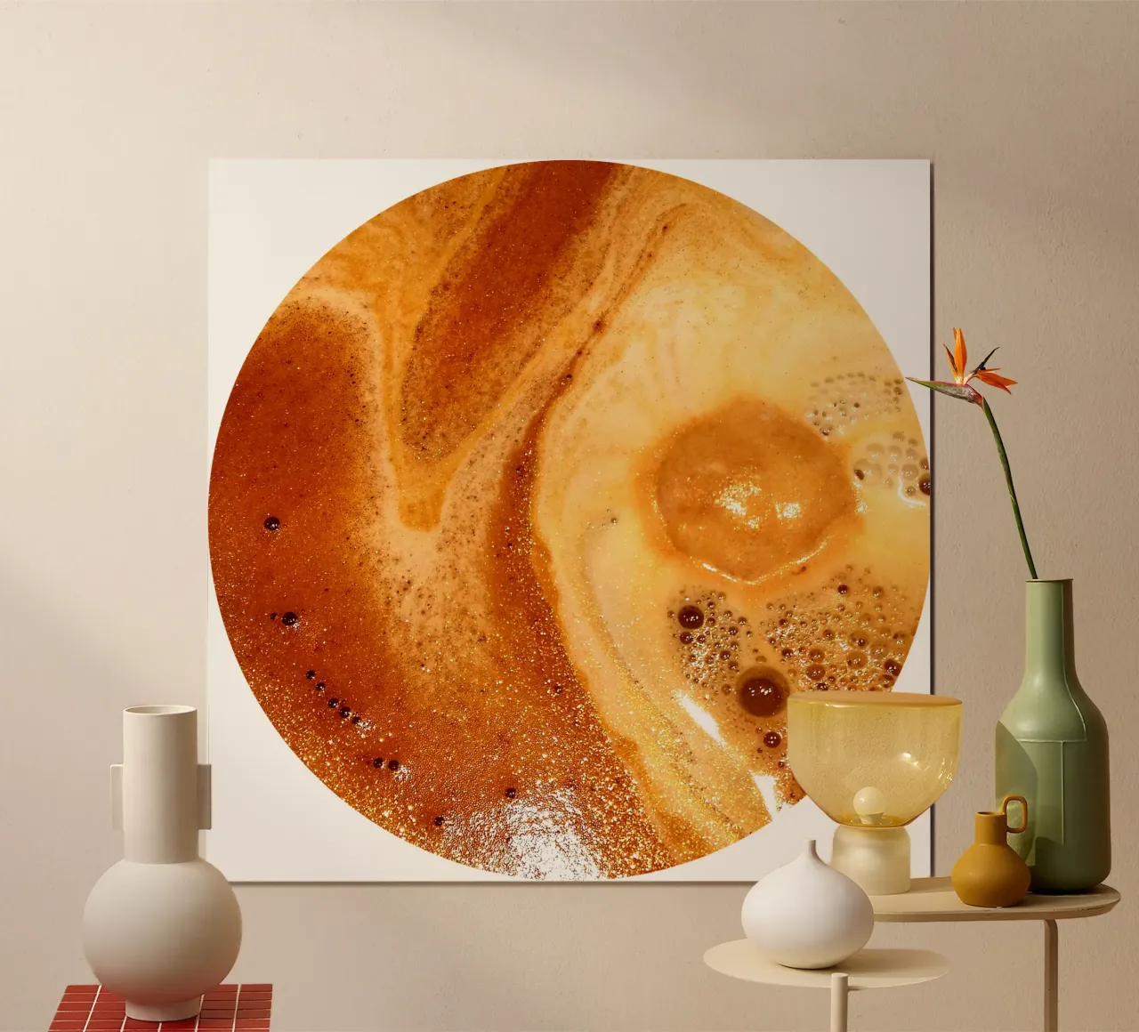 Cappuccino poster con telaio in alluminio da Massimo Frascogna