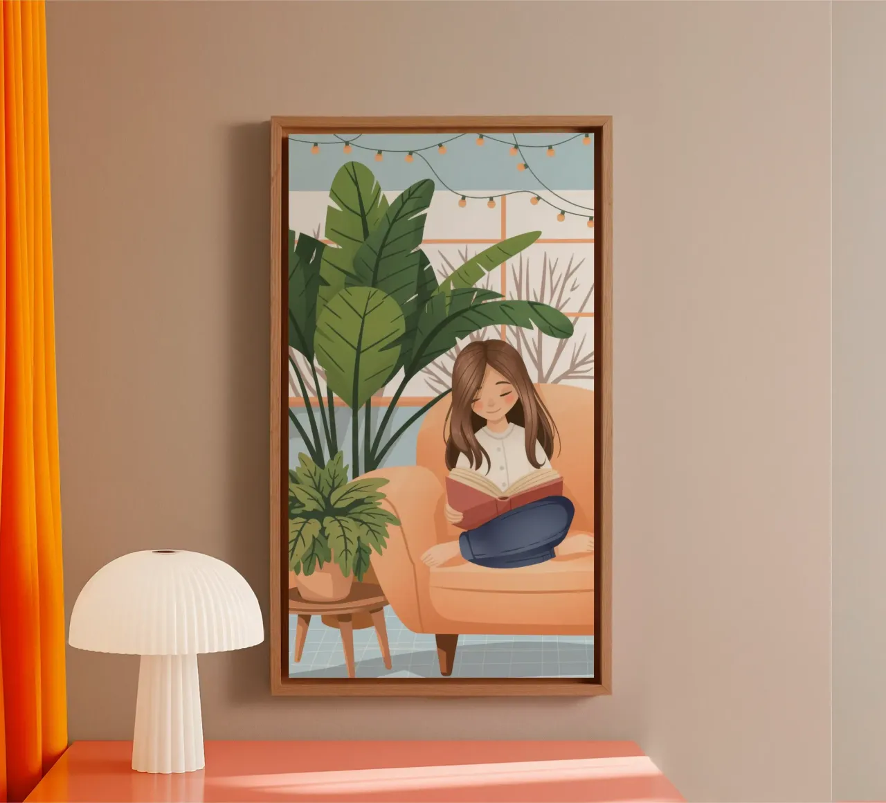 Peaceful Reading Escape canvas by Fine Sanctuary