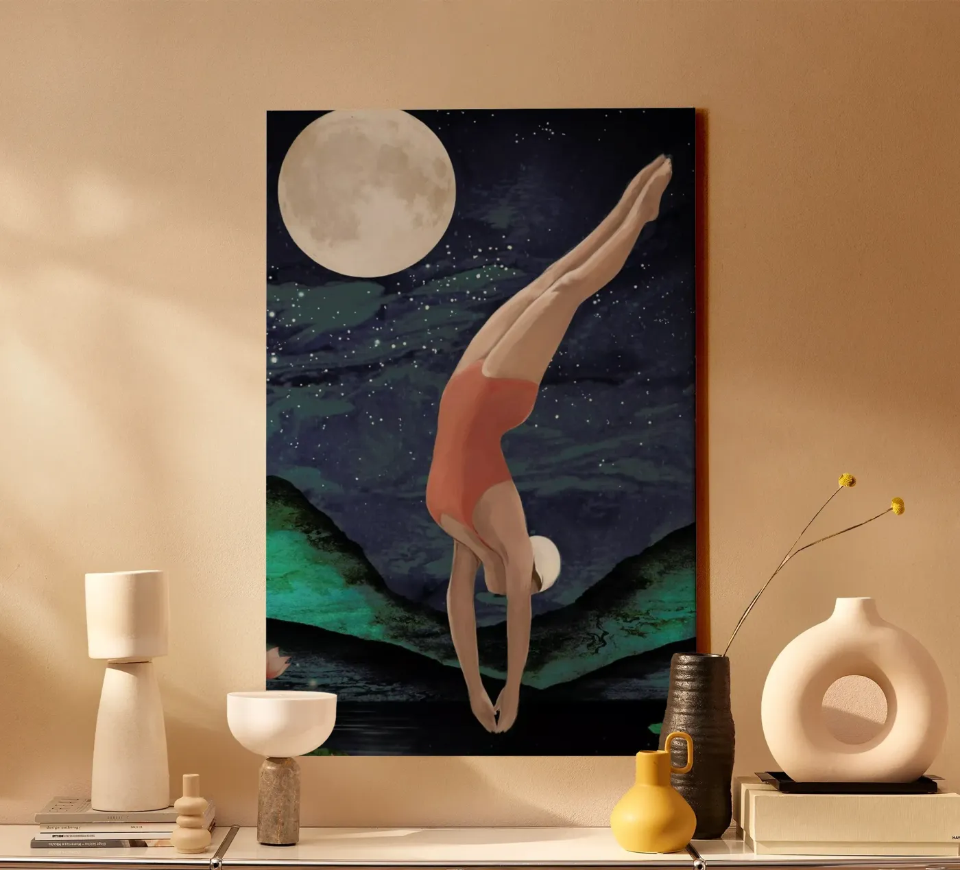 Dive canvas van Laura Graves