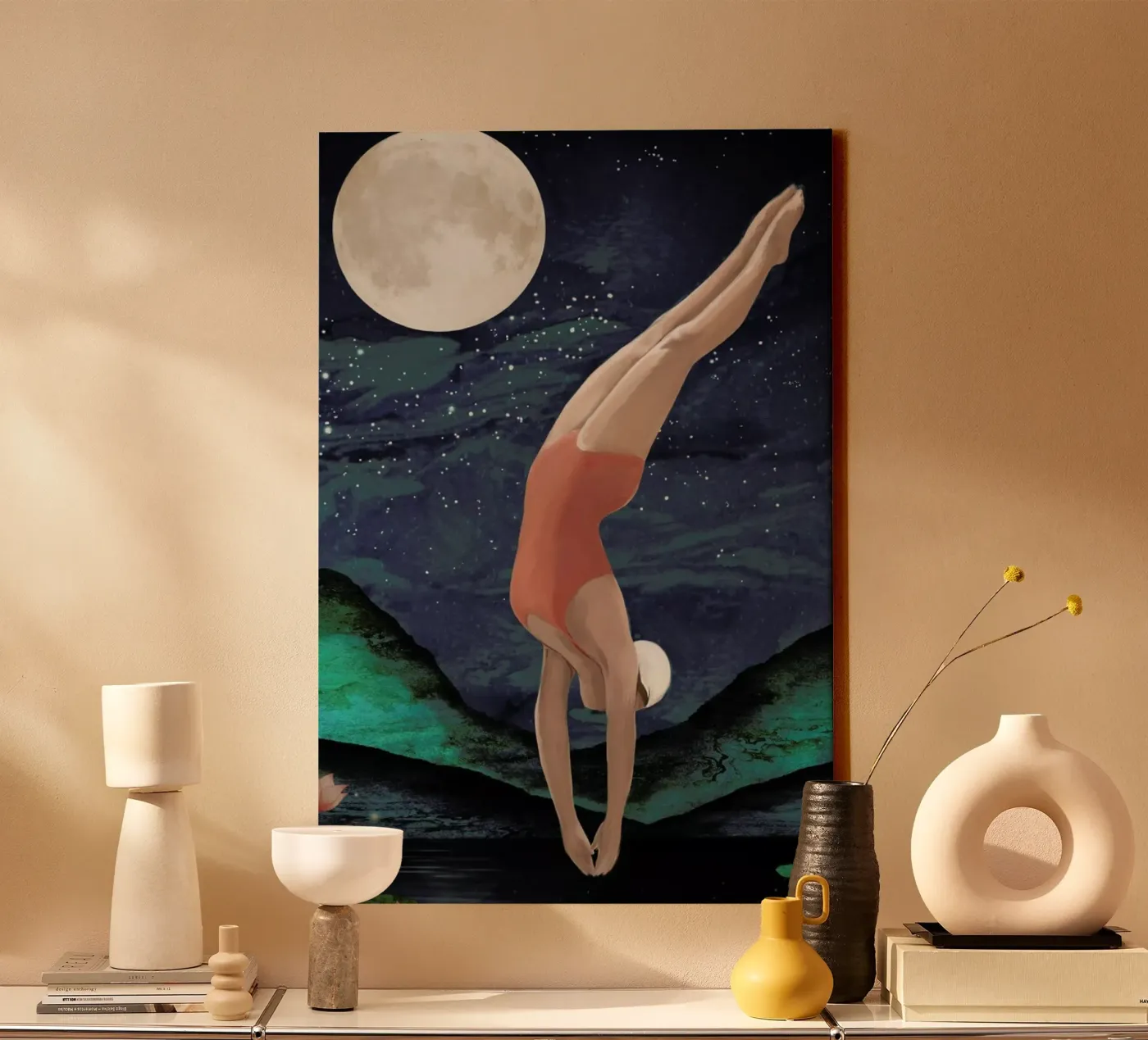Dive canvas by Laura Graves