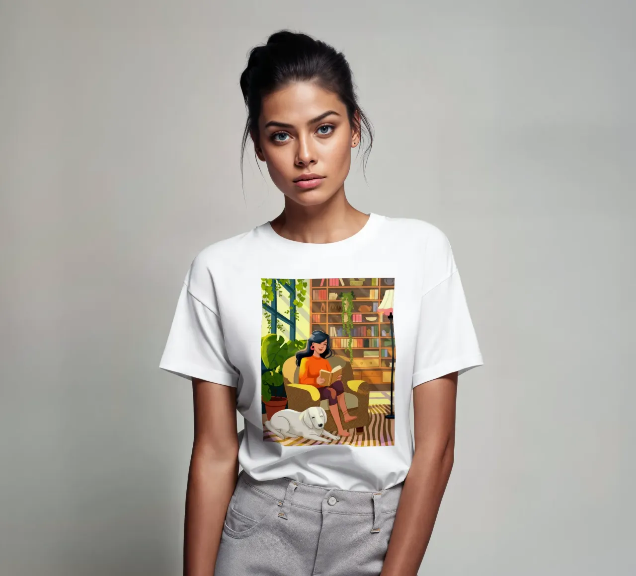 Serene Reading Haven T-Shirt von Fine Sanctuary