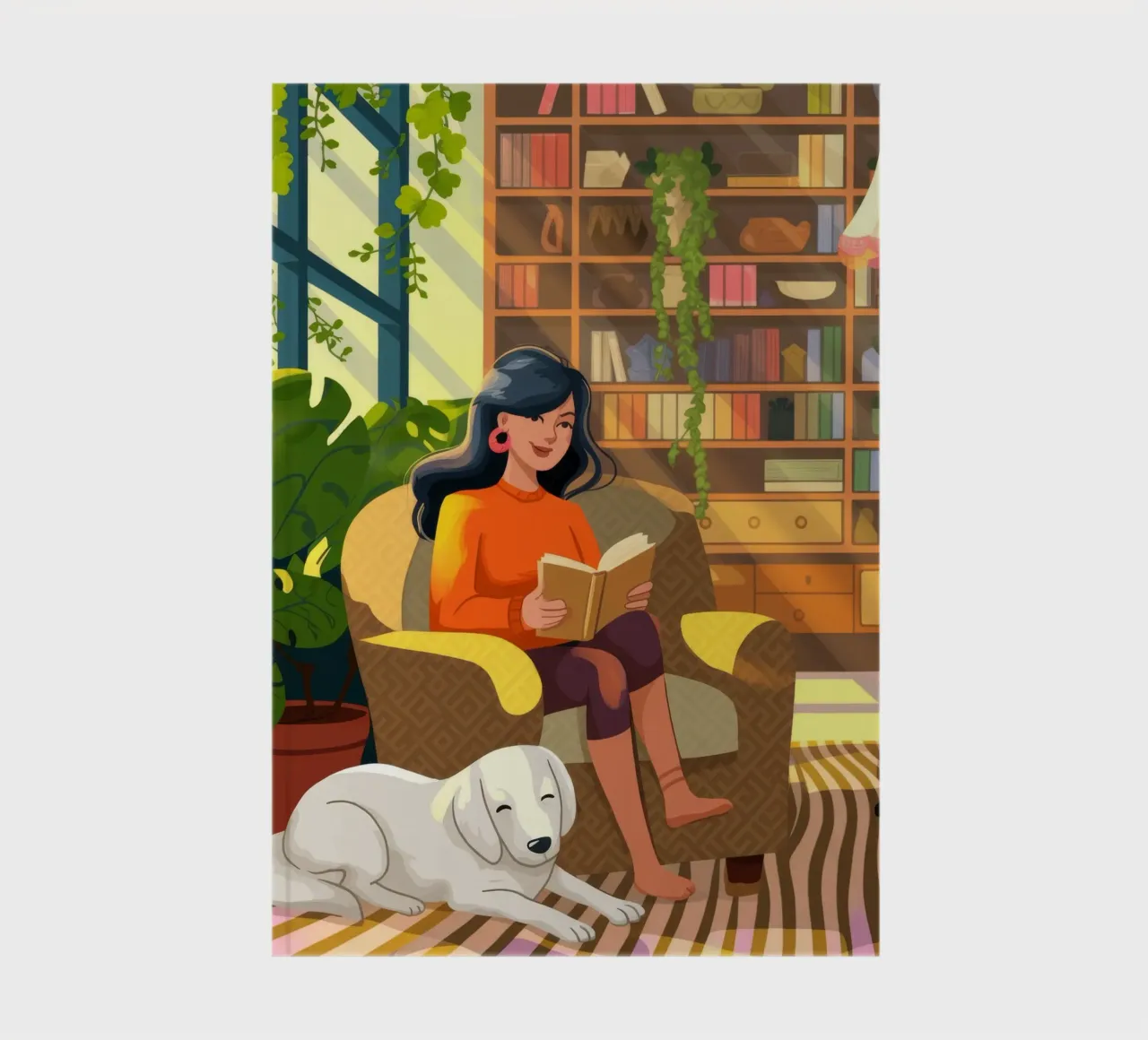 Serene Reading Haven notebook by Fine Sanctuary