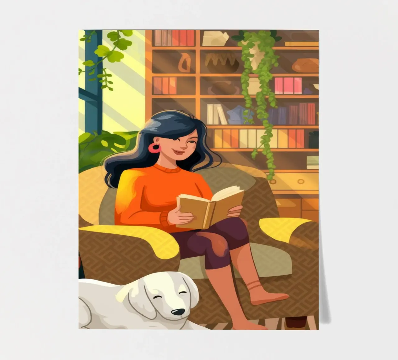 Serene Reading Haven sticker sheet by Fine Sanctuary