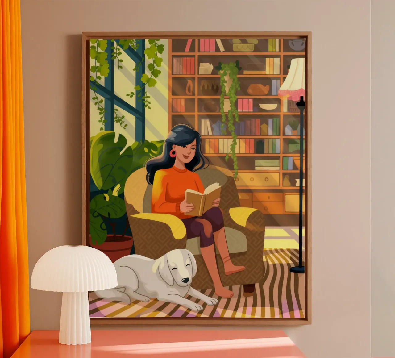 Sereen Reading Haven canvas met Baklijst van Fine Sanctuary