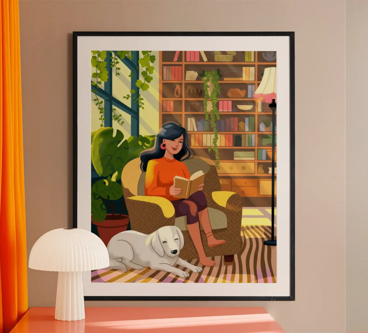 Serene Reading Haven Hahnemühle von Fine Sanctuary