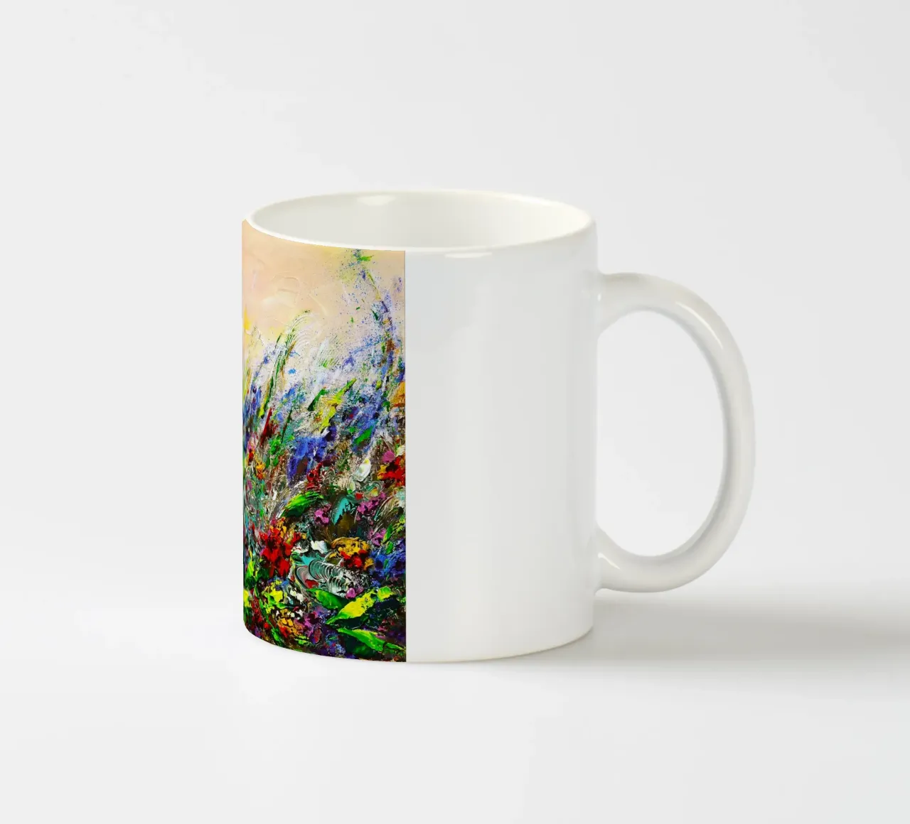 ENCHANTED GARDEN tazza in ceramica da Thierry Vobmann Abstract painting