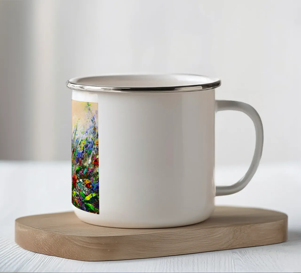 ENCHANTED GARDEN tazza in smalto da Thierry Vobmann Abstract painting