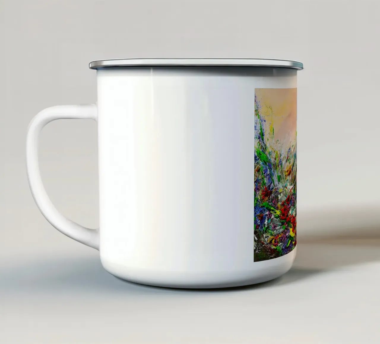 ENCHANTED GARDEN tazza in smalto da Thierry Vobmann Abstract painting