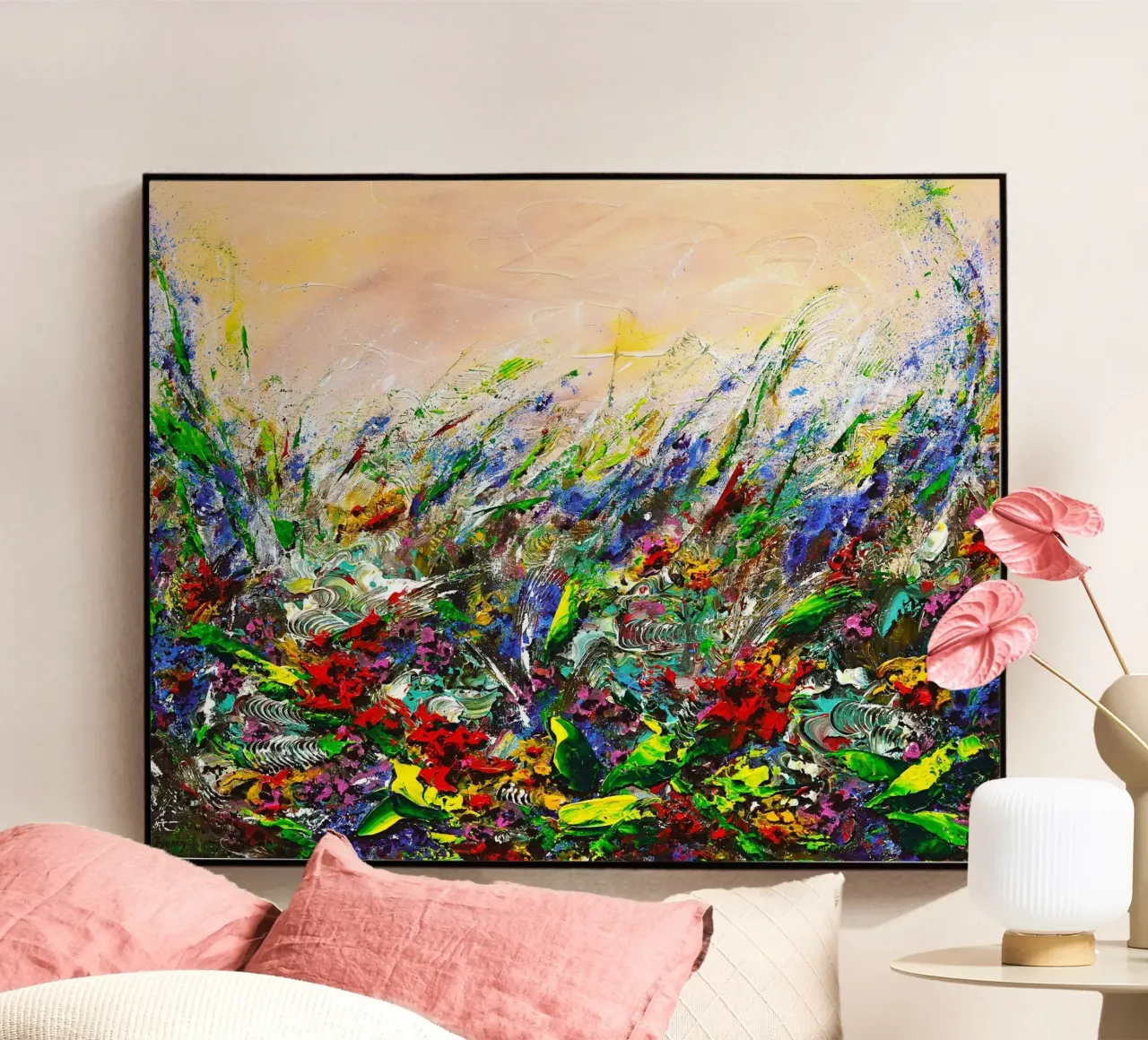 ENCHANTED GARDEN plexiglass da Thierry Vobmann Abstract painting