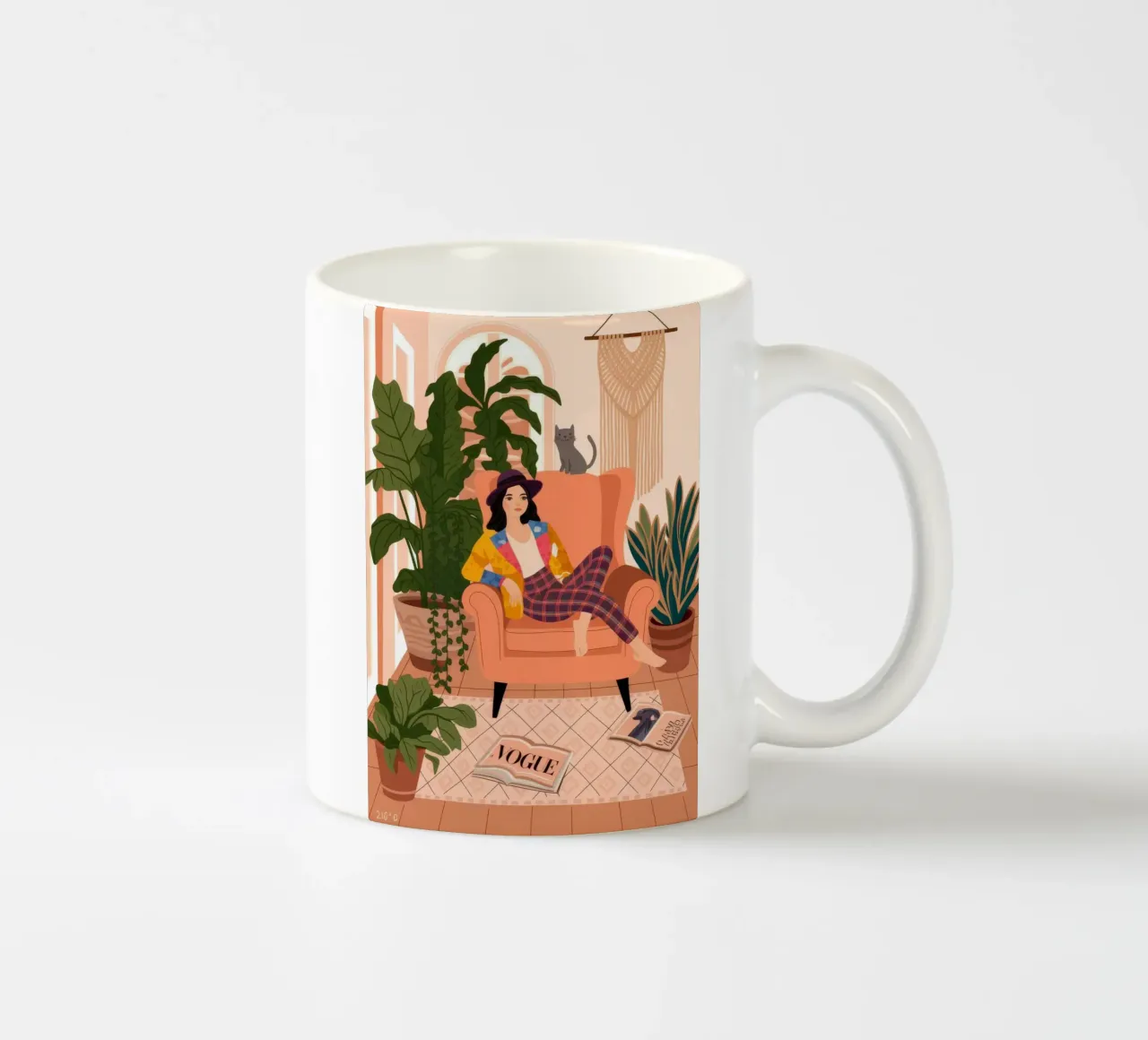 Relaxed Plant Sanctuary ceramic mug by Fine Sanctuary