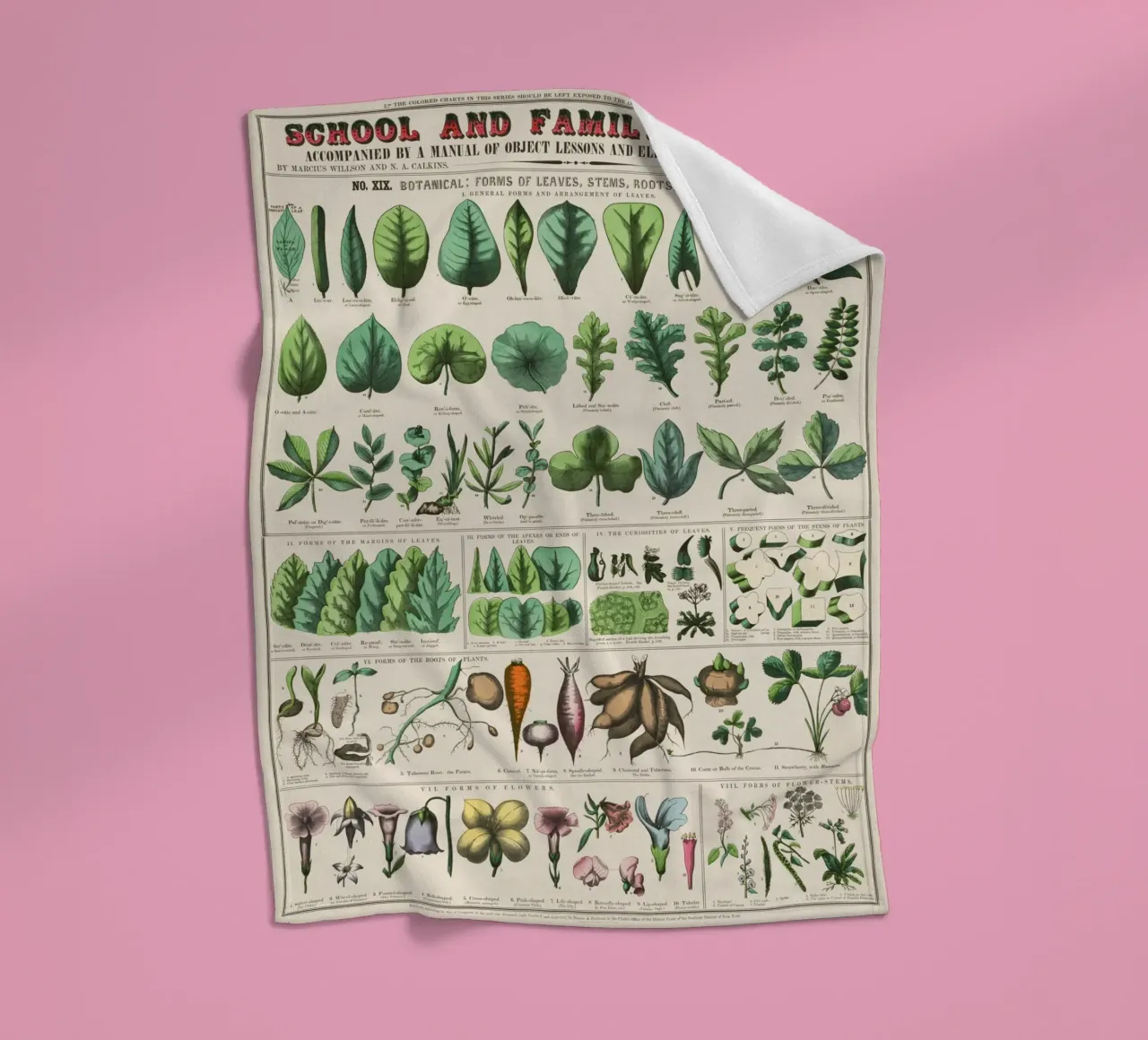 Poster botanico di piante coperta in pile da 🎁 ARTVI-SHOP