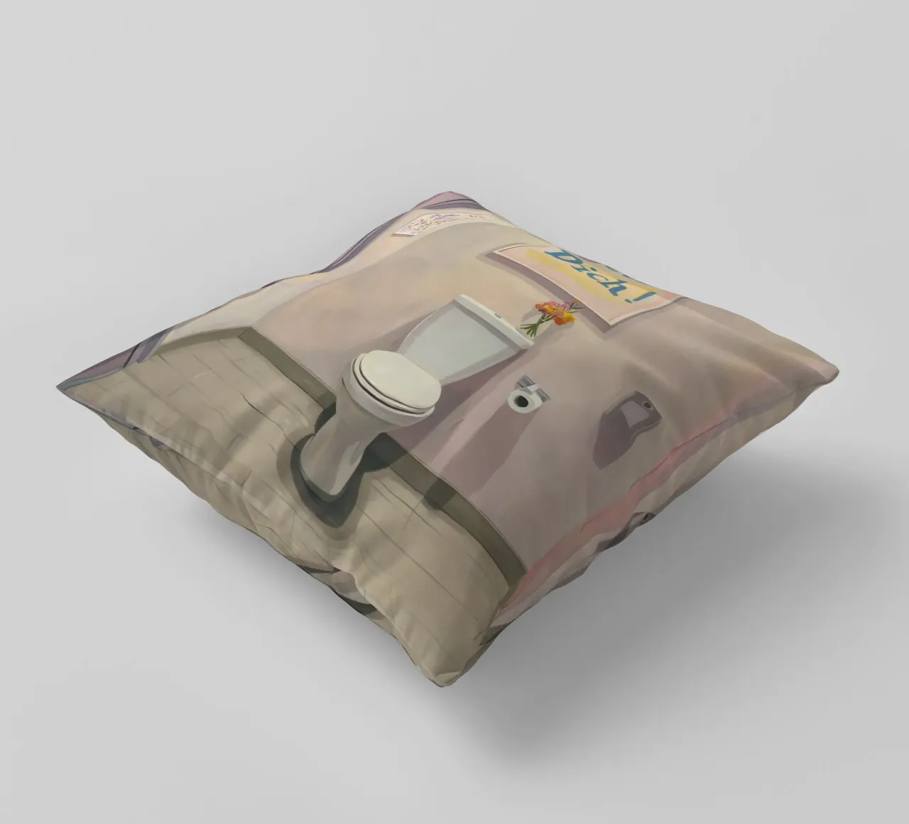 WC, sedersi Slogan cuscino da Carinaprint