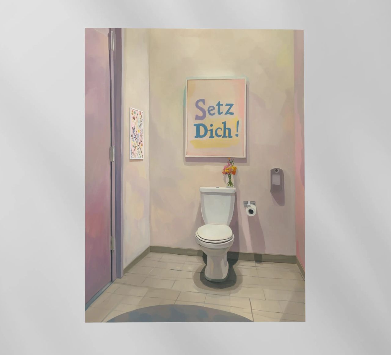 WC, setz dich Slogan Backlit Folie von Carinaprint