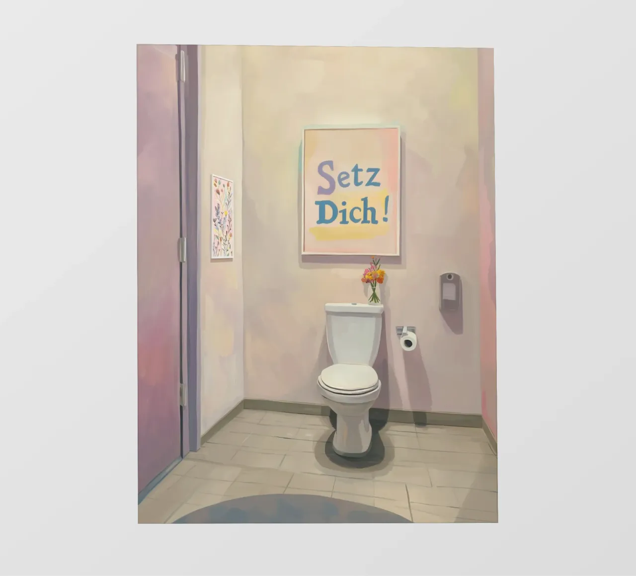 WC, siéntate Eslogan lámina retroiluminada de Carinaprint
