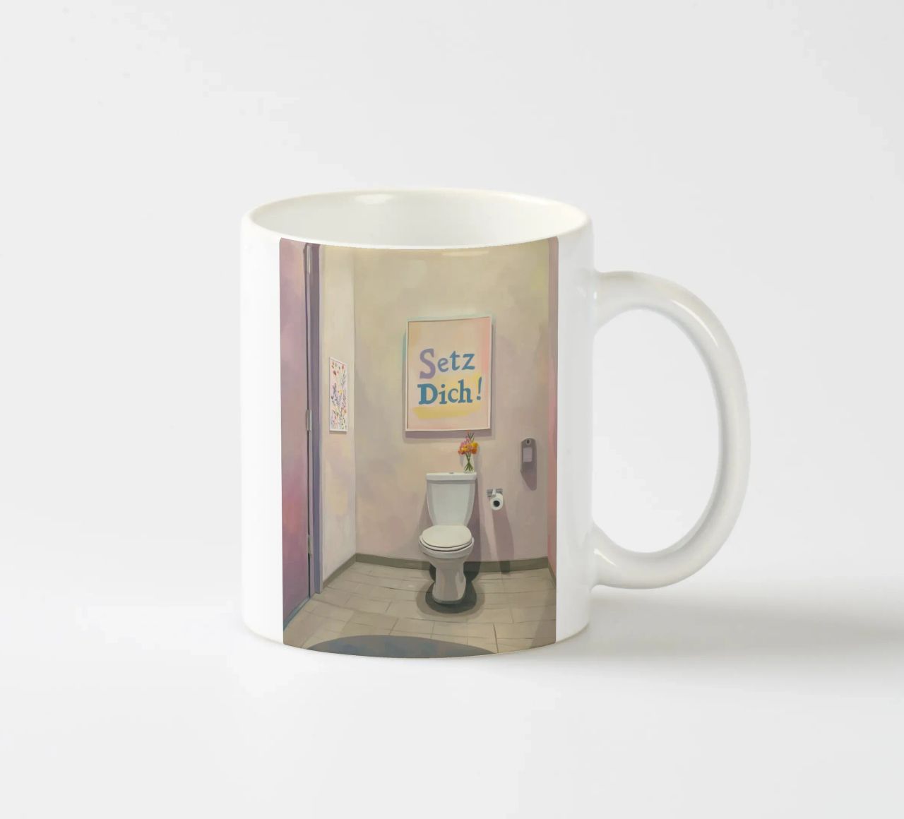 WC, assieds-toi Slogan mug en céramique de Carinaprint