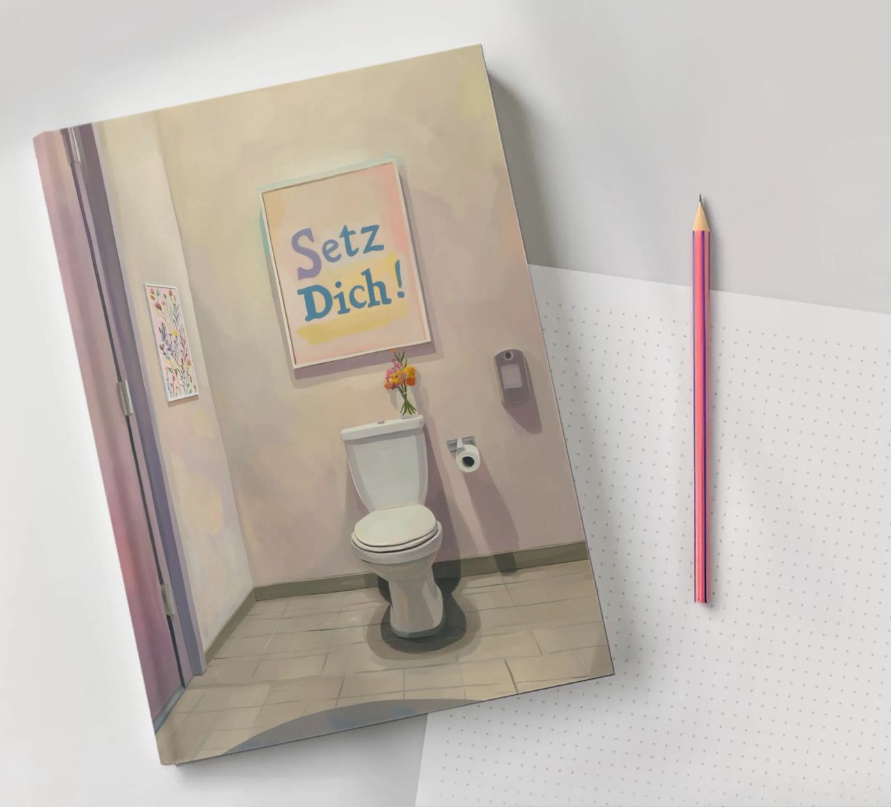 WC, assieds-toi Slogan carnet de notes de Carinaprint