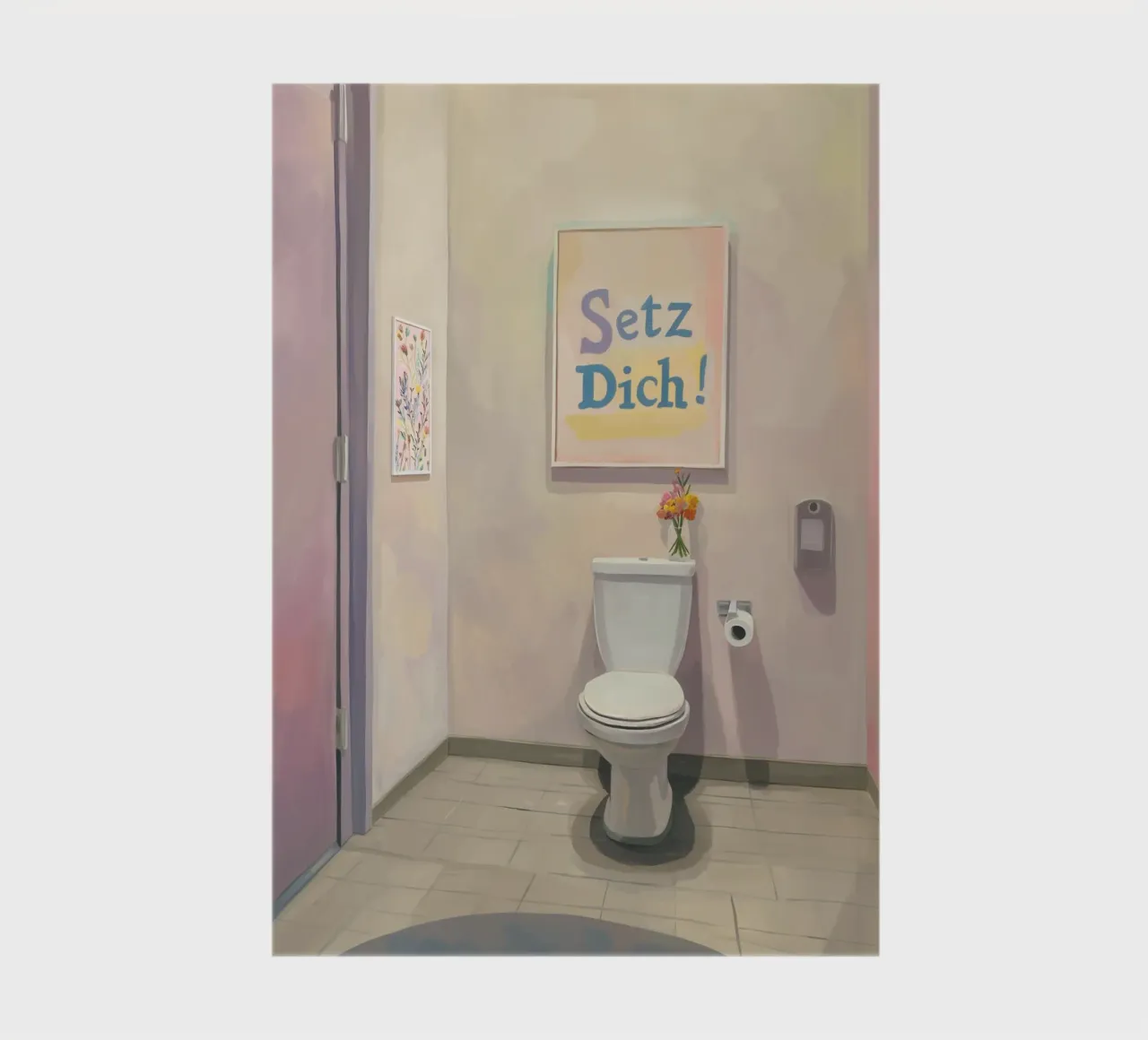 WC, sit down Slogan notebook by Carinaprint