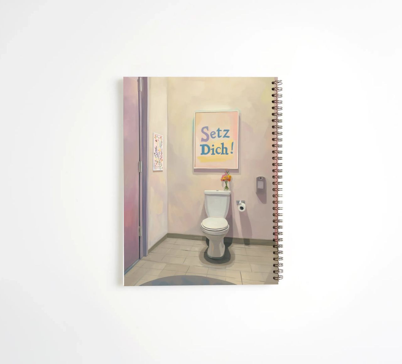WC, setz dich Slogan Ringbuch von Carinaprint
