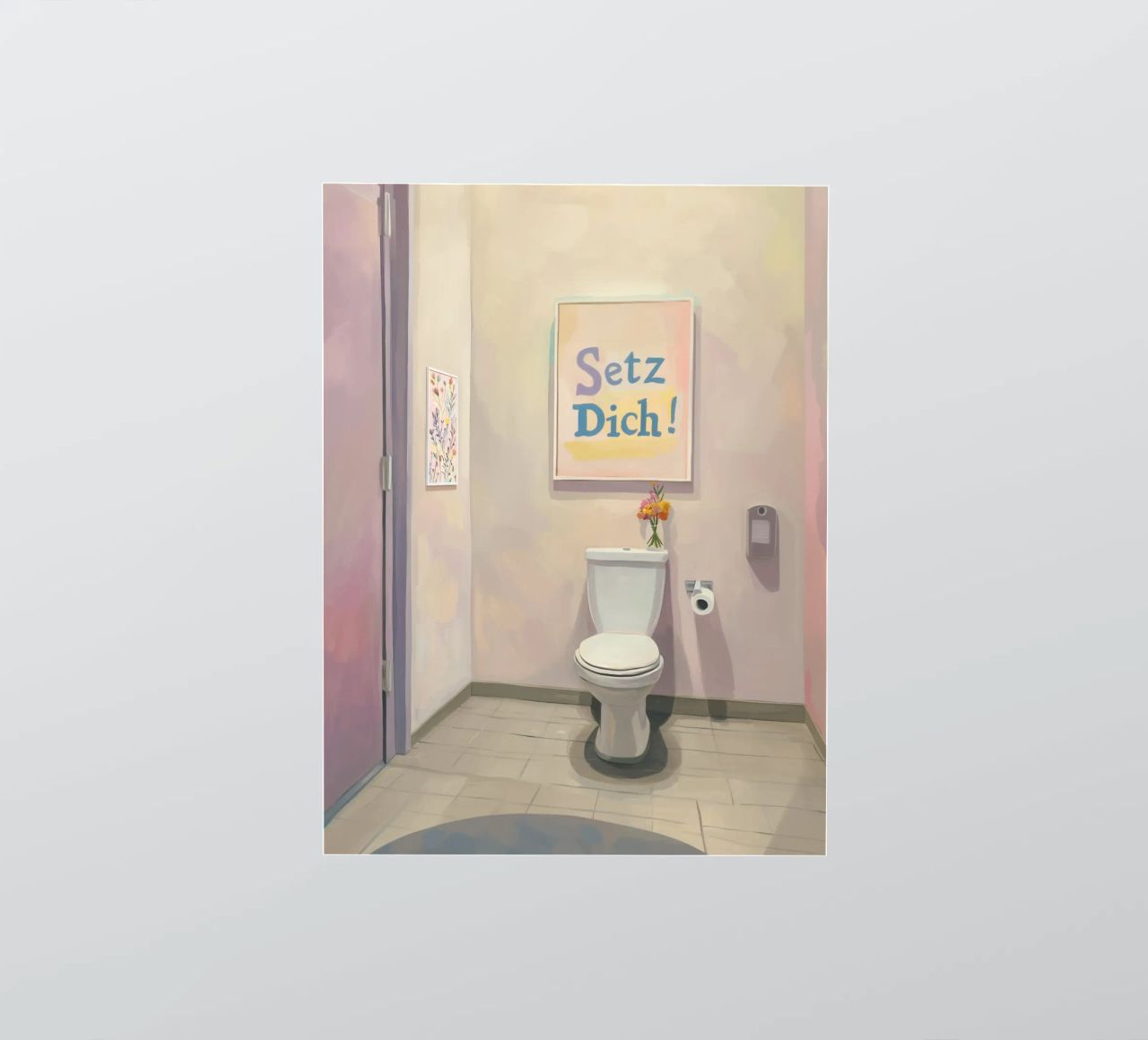 WC, assieds-toi Slogan autocollant de Carinaprint