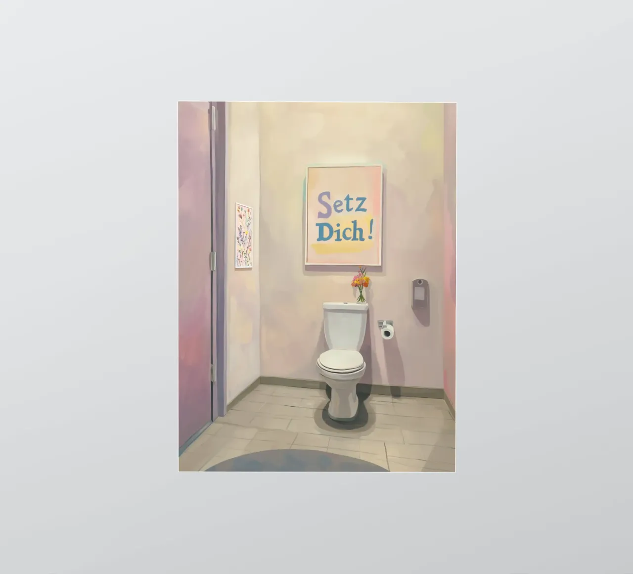 WC, sedersi Slogan adesivo da Carinaprint