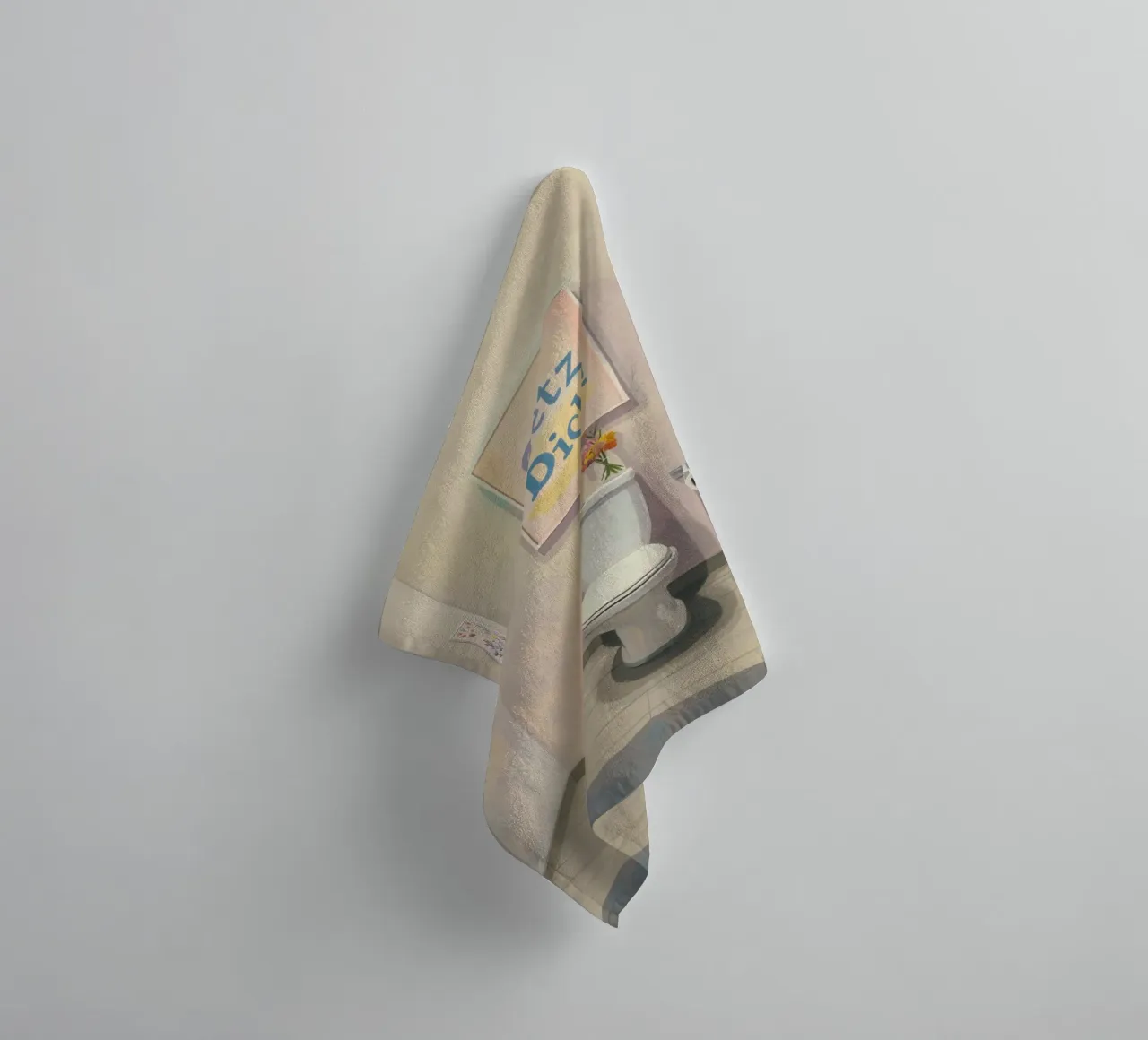 WC, sit down Slogan towel by Carinaprint