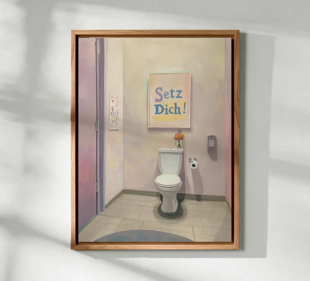 WC, ga zitten Slogan aluminium-dibond van Carinaprint