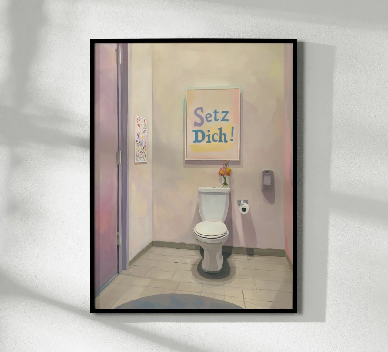 WC, setz dich Slogan Poster von Carinaprint