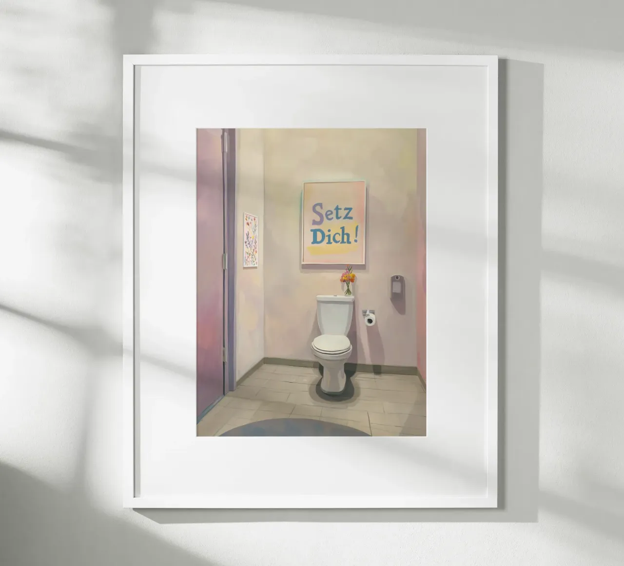 WC, assieds-toi Slogan hahnemühle de Carinaprint