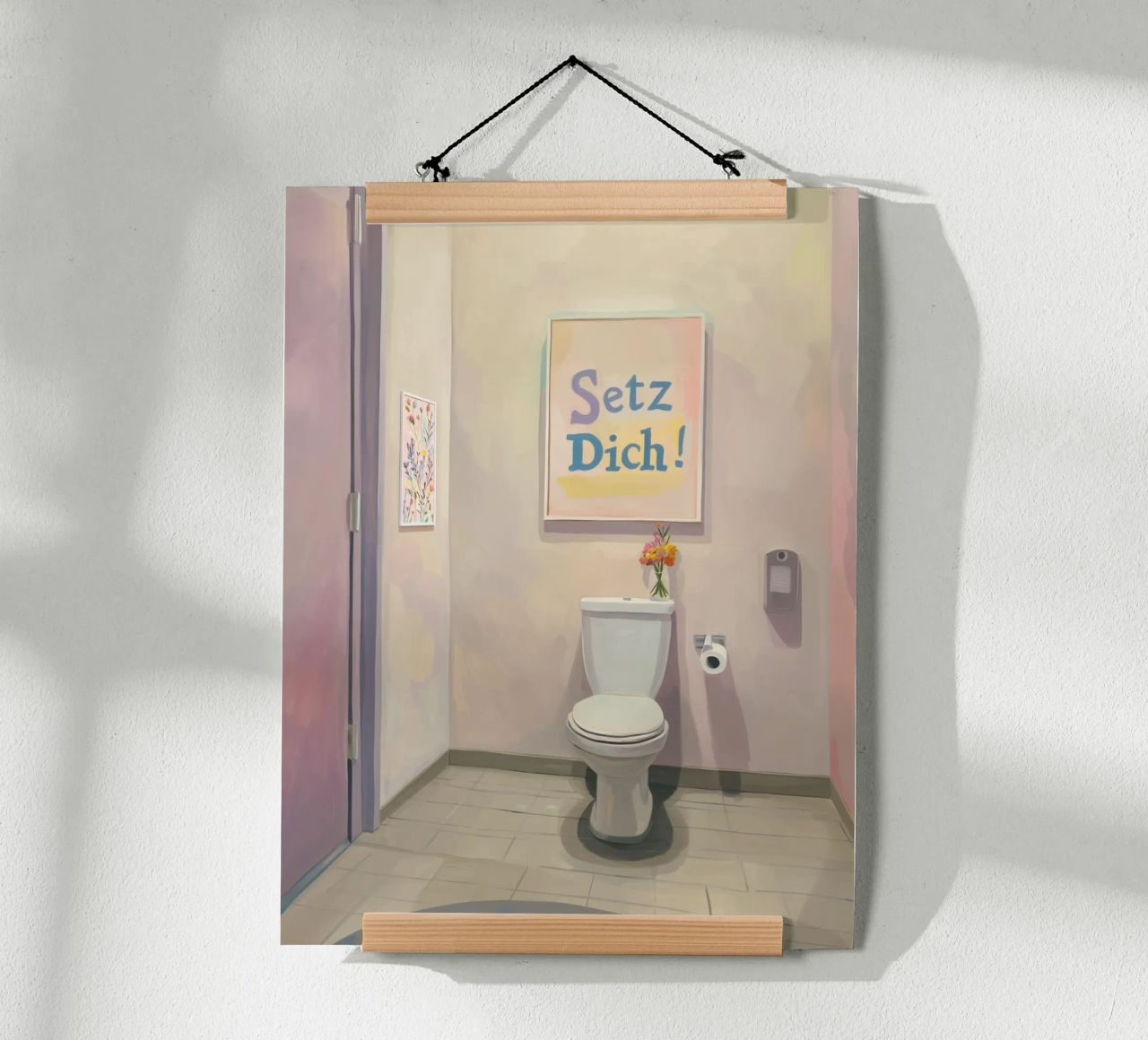 WC, setz dich Slogan Poster von Carinaprint