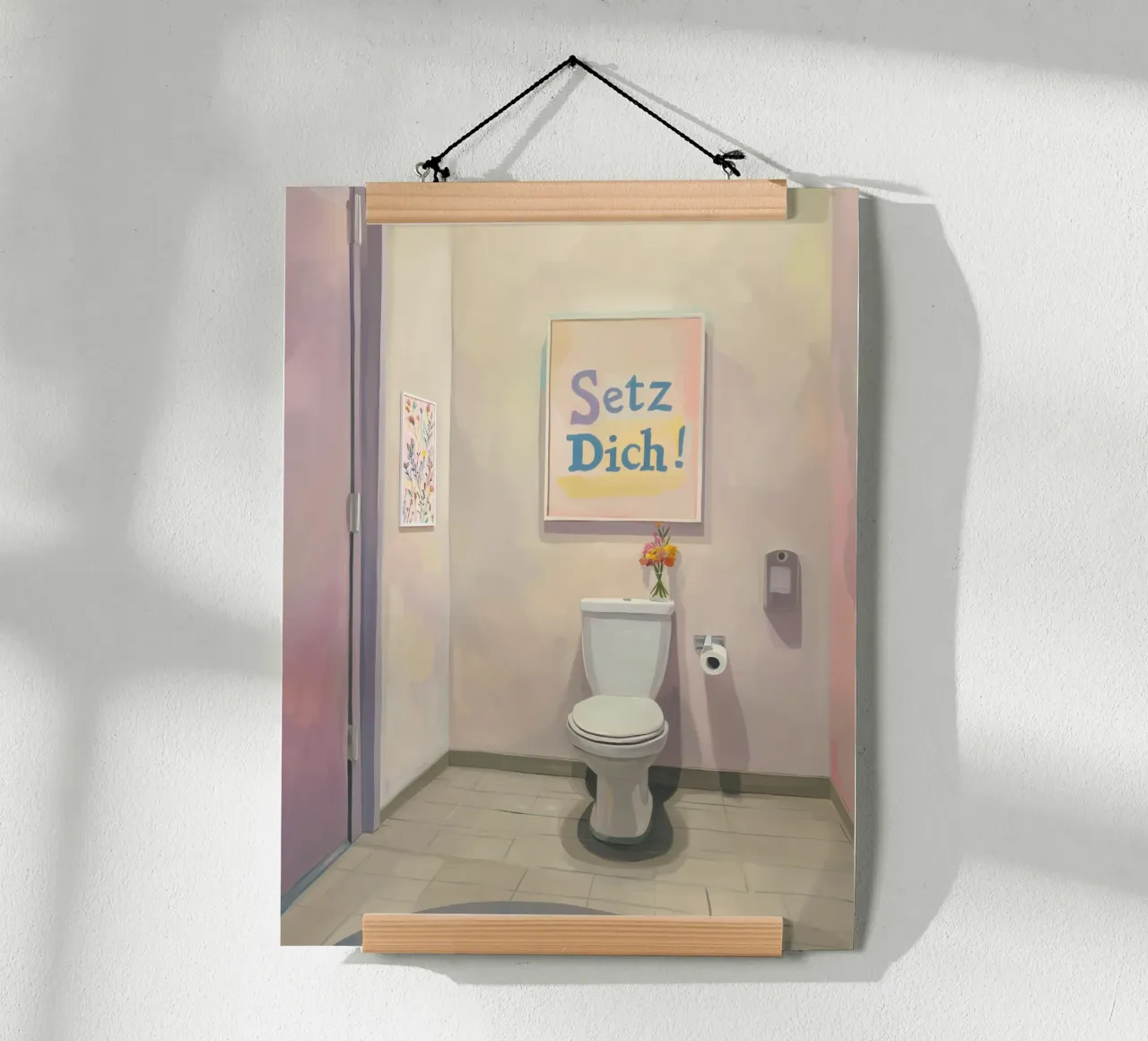 WC, assieds-toi Slogan hahnemühle de Carinaprint