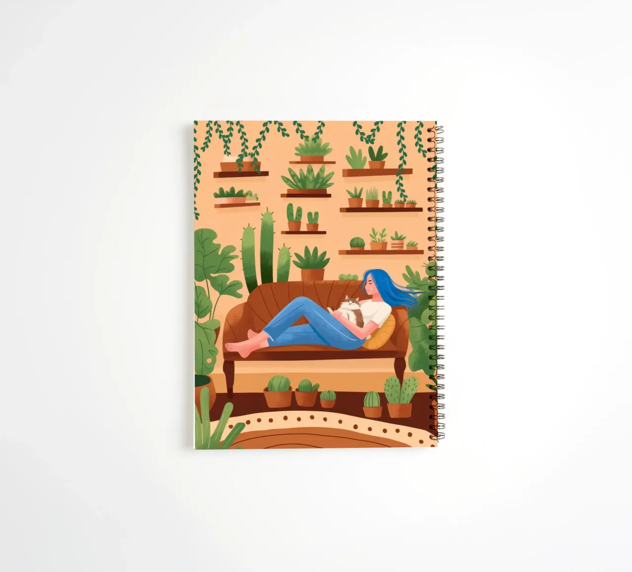 Peaceful Green Retreat spiral notebook by Fine Sanctuary
