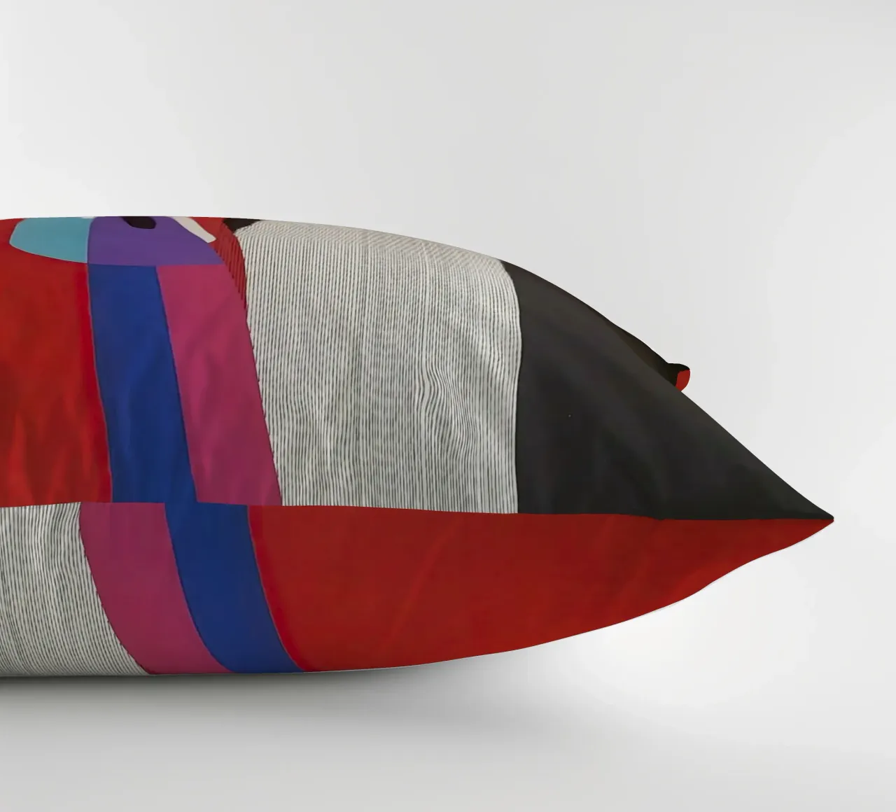 Colorful Abstract Shapes with Bold Vertical Contrast cuscino da Artbyvo