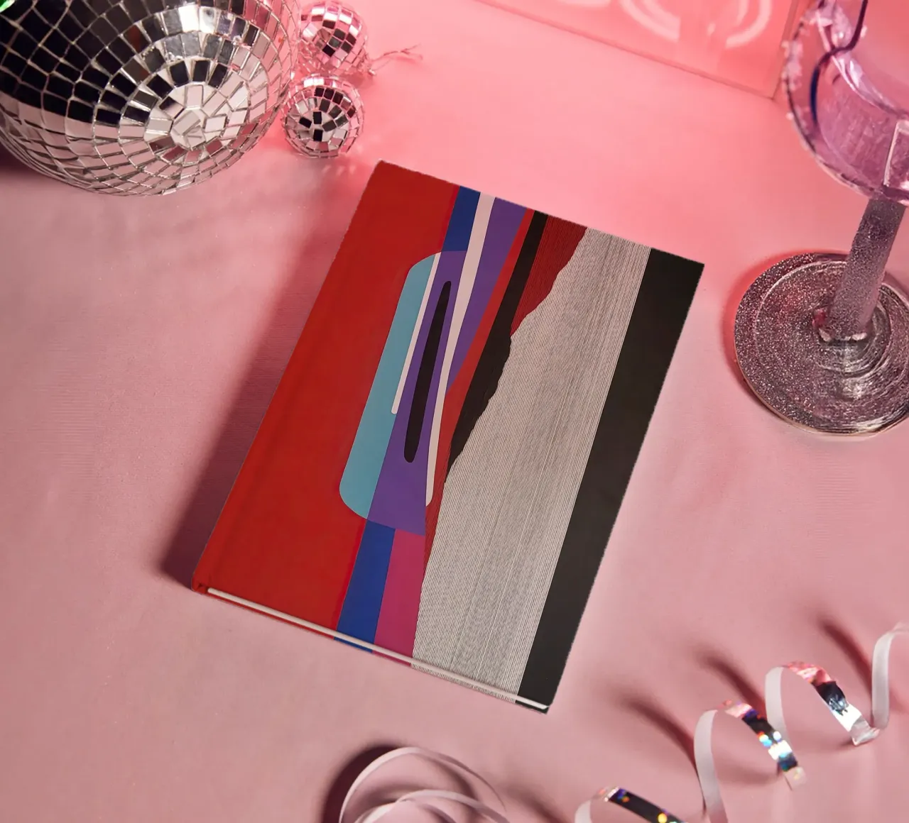 Colorful Abstract Shapes with Bold Vertical Contrast notebook by Artbyvo