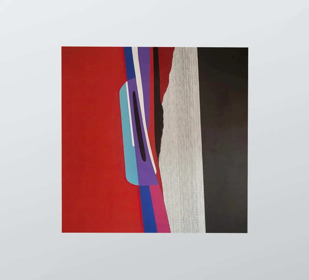 Colorful Abstract Shapes with Bold Vertical Contrast pegatina de Artbyvo