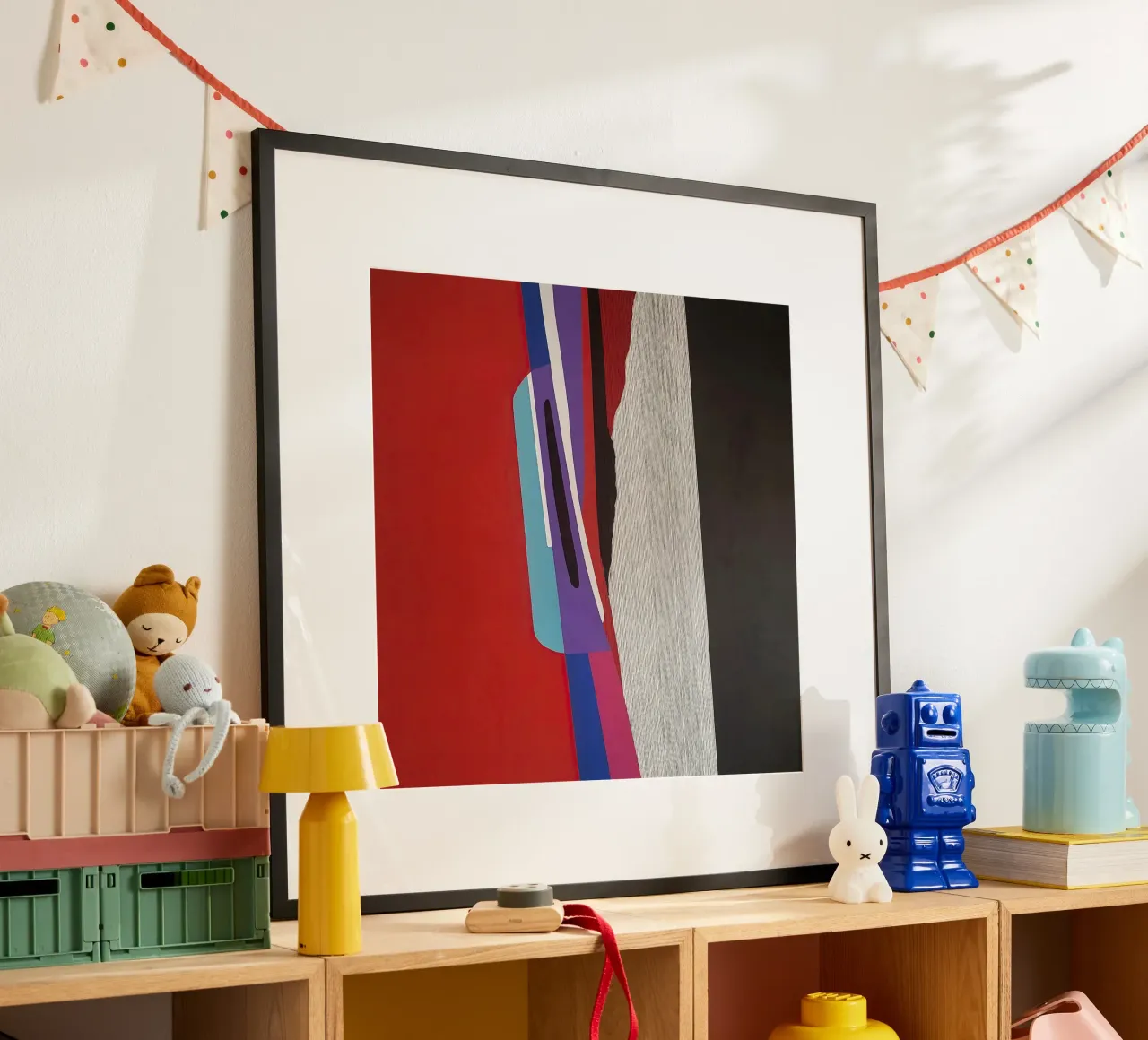 Colorful Abstract Shapes with Bold Vertical Contrast carta hahnemühle da Artbyvo