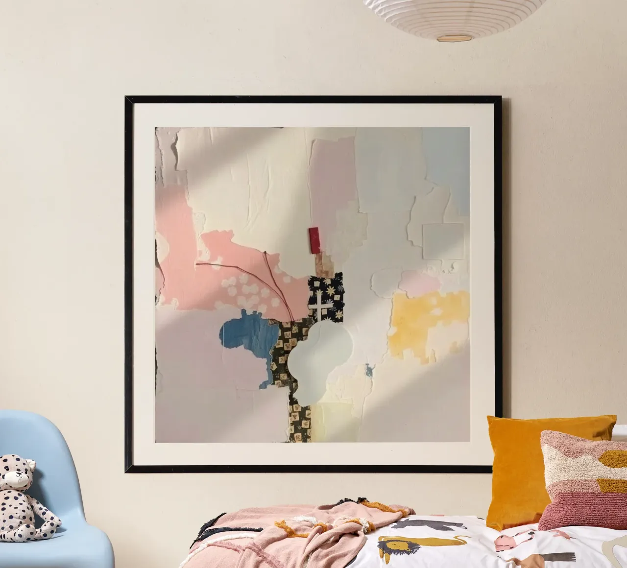 Abstract artwork vibrant colors and mixed media elements hahnemühle by DesignDoodle
