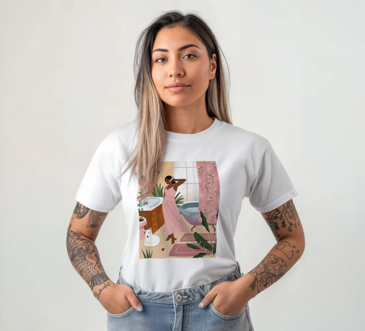 Elegante routine mattutina t-shirt da Fine Sanctuary