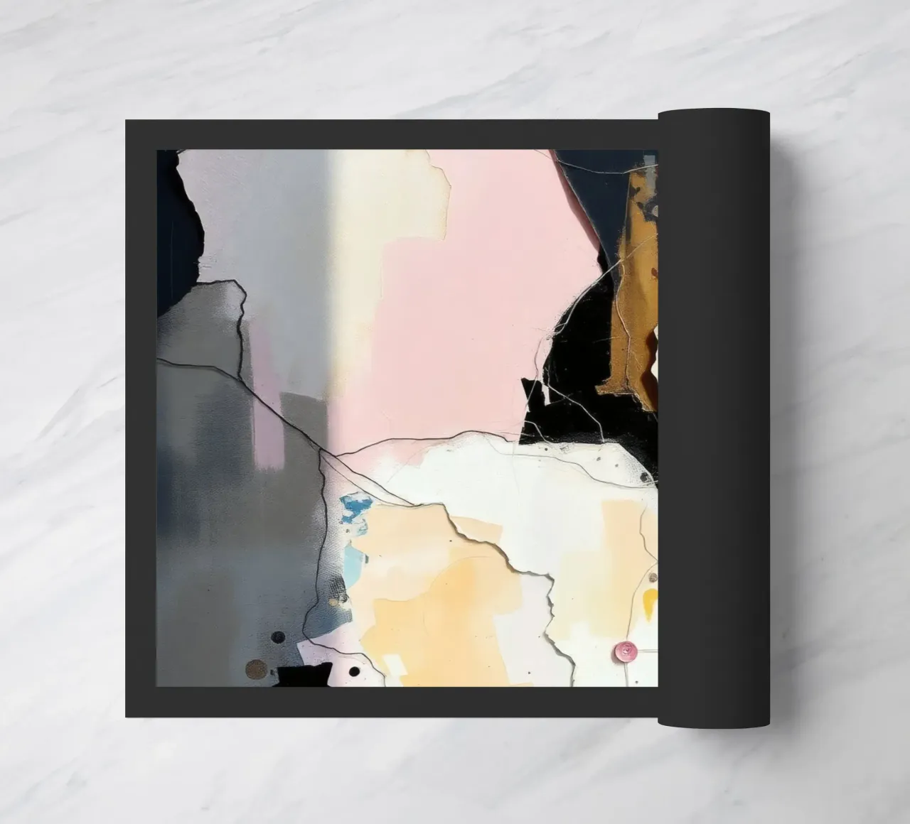 Composizione artistica astratta con texture stratificate zerbino da DesignDoodle