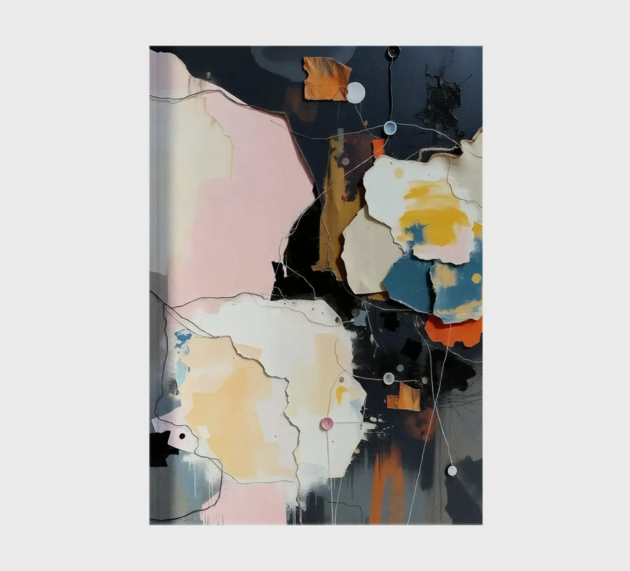 Abstract art composition featuring layered textures notebook by DesignDoodle