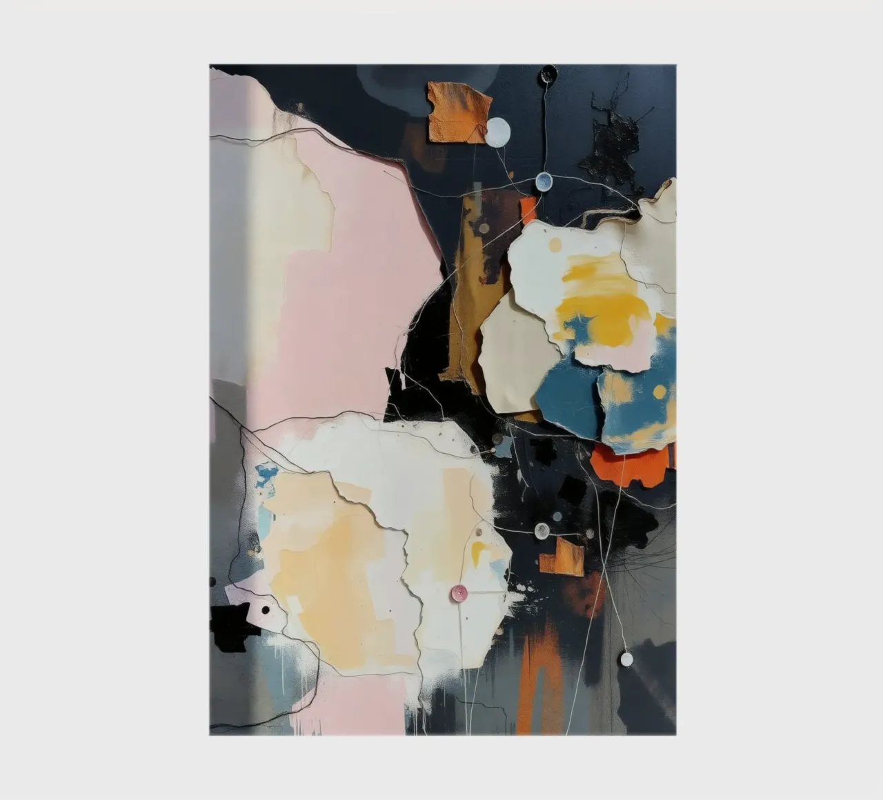 Abstract art composition featuring layered textures notebook by DesignDoodle