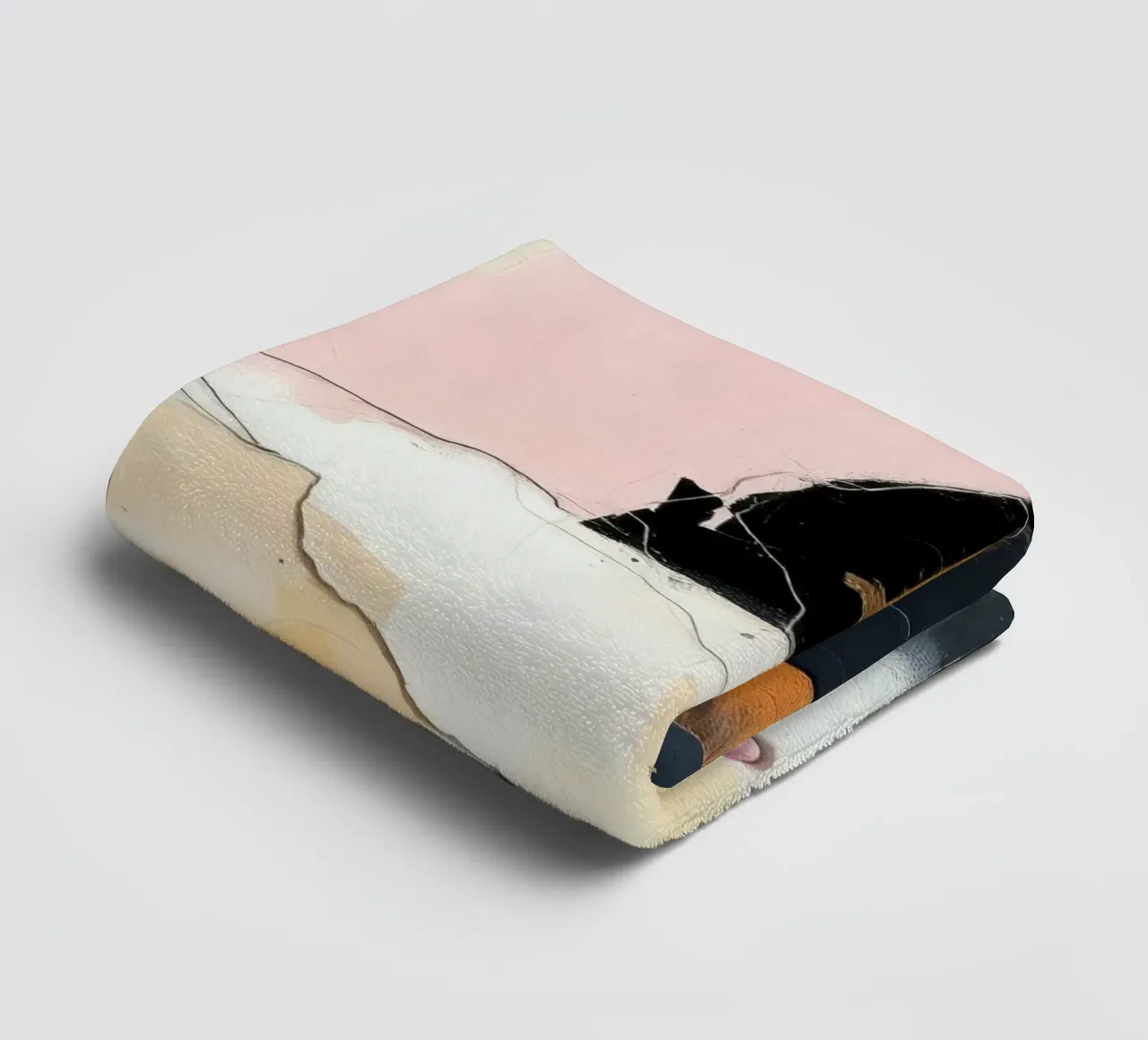 Abstract art composition featuring layered textures towel by DesignDoodle